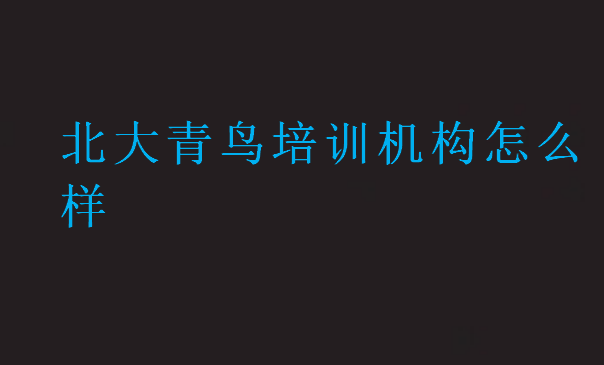 北大青鳥培訓(xùn)機構(gòu)怎么樣