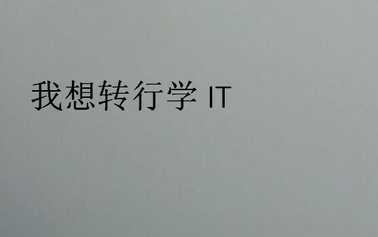我想轉(zhuǎn)行學(xué)IT