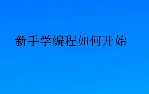 新手學(xué)編程如何開始