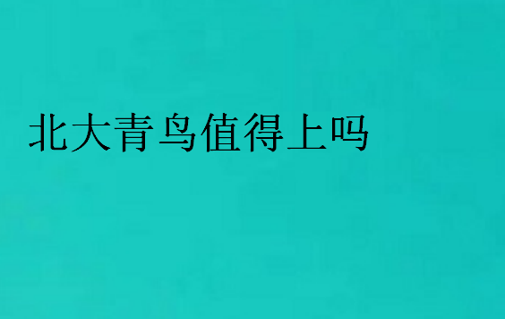 北大青鳥是否好