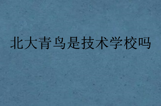 北大青鳥算技校嗎