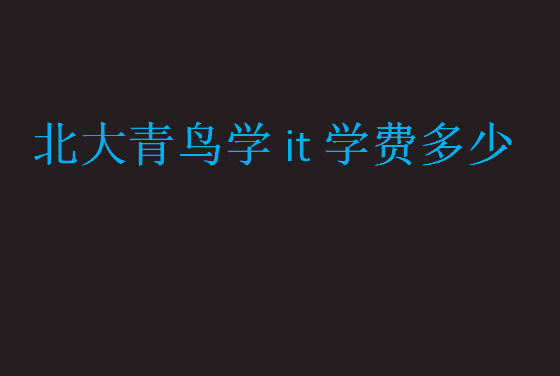 北大青鳥學it學費多少