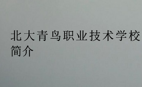 北大青鳥職業(yè)技術(shù)學(xué)校簡(jiǎn)介
