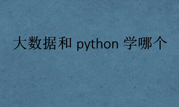 大數(shù)據(jù)和python學(xué)哪個(gè)