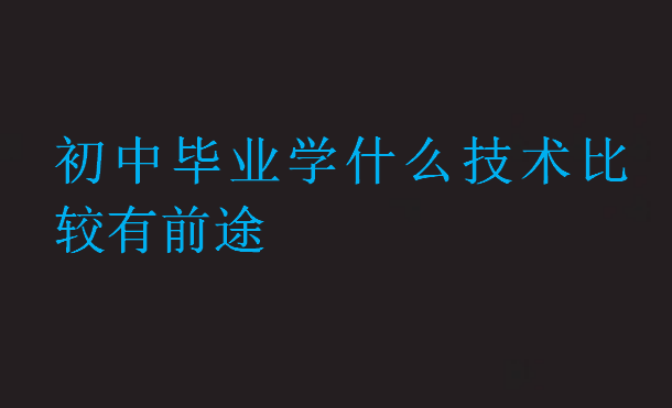初中畢業(yè)學(xué)什么技術(shù)比較有前途