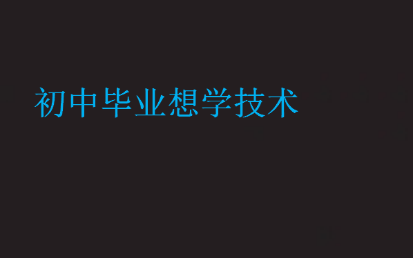 初中畢業(yè)想學(xué)技術(shù)