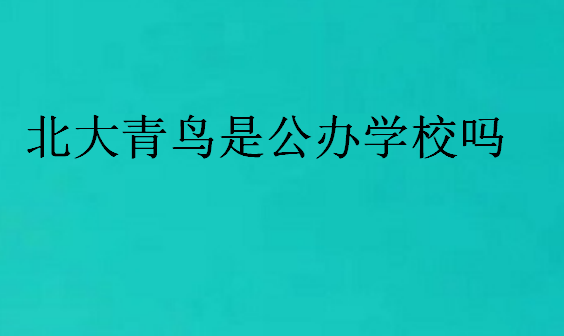 北大青鳥是公辦學(xué)校嗎