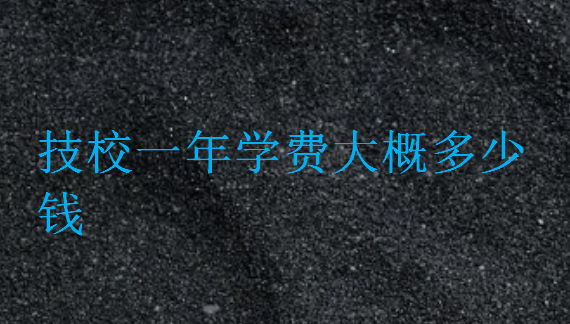 技校一年學費大概多少錢