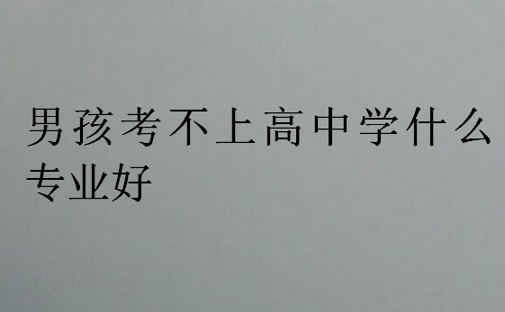 男孩考不上高中學什么專業(yè)好