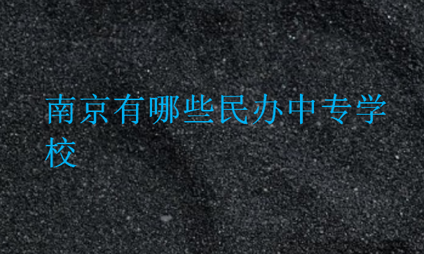 南京有哪些民辦中專學(xué)校