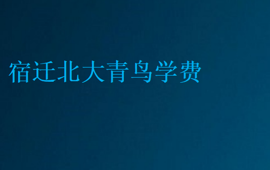 宿遷北大青鳥學費