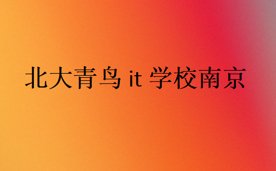 北大青鳥it學(xué)校南京