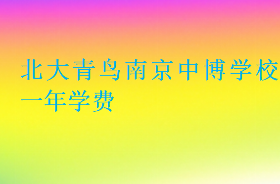 北大青鳥南京中博學校一年學費