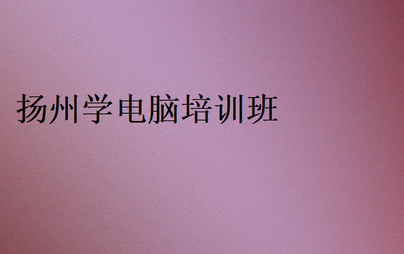揚州學(xué)電腦培訓(xùn)班