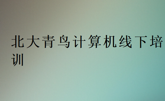 北大青鳥(niǎo)計(jì)算機(jī)線下培訓(xùn)