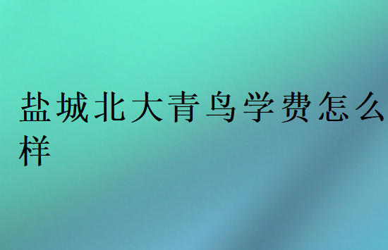鹽城北大青鳥學(xué)費(fèi)怎么樣要多少