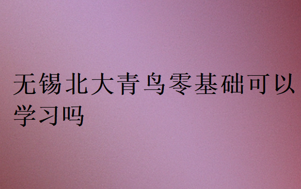 無錫北大青鳥零基礎(chǔ)可以學(xué)習(xí)嗎