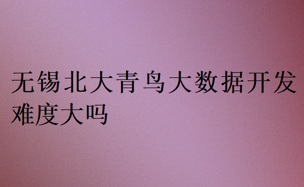 無錫北大青鳥大數(shù)據(jù)開發(fā)難度大嗎