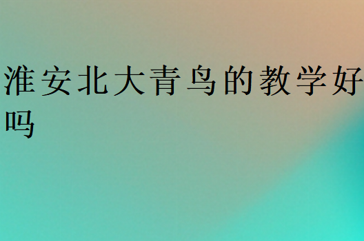 淮安北大青鳥的教學(xué)好嗎