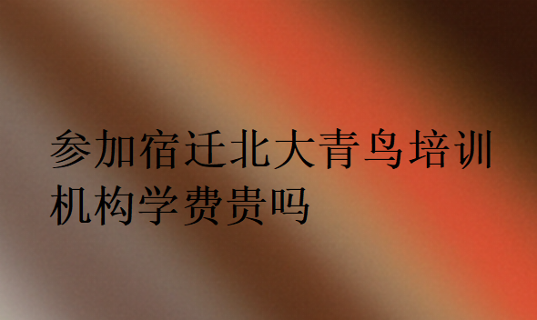 參加宿遷北大青鳥培訓(xùn)機構(gòu)學(xué)費貴嗎