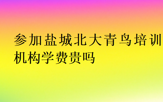 參加鹽城北大青鳥培訓機構學費貴嗎