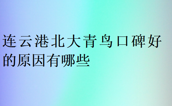 連云港北大青鳥口碑好的原因有哪些