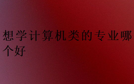 想學計算機類的專業(yè)哪個好