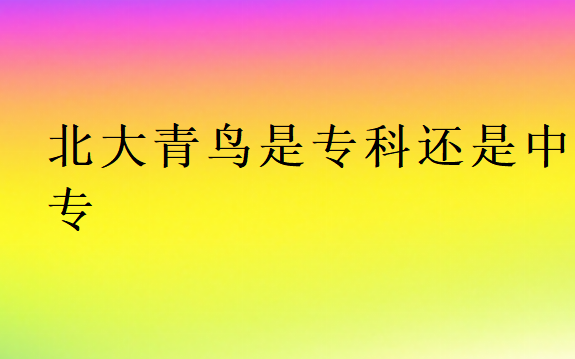 北大青鳥是?？七€是中專