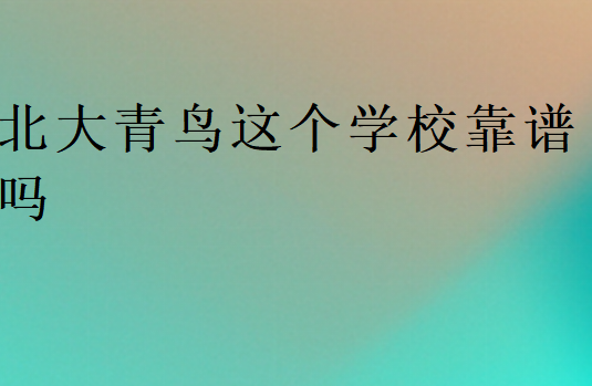 北大青鳥校區(qū)正規(guī)嗎