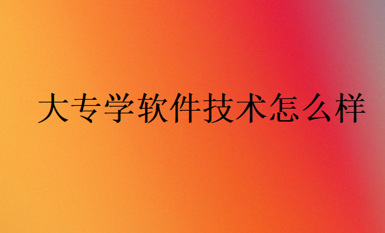 大專學(xué)軟件技術(shù)好不好找工作