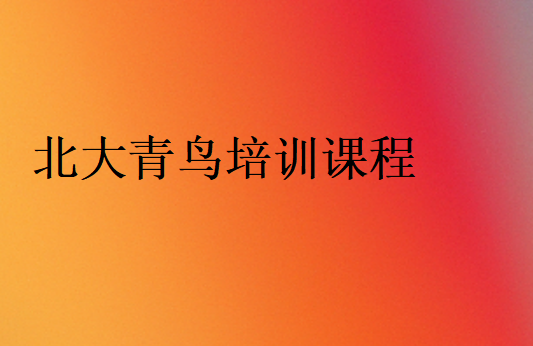 北大青鳥培訓課程