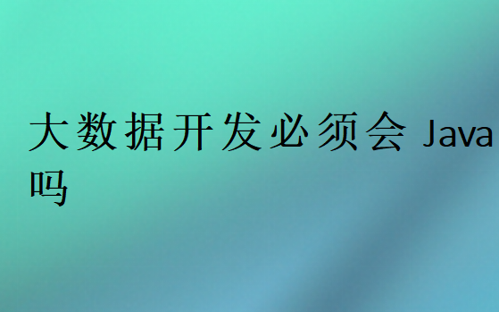 大數(shù)據(jù)開發(fā)必須會(huì)Java嗎