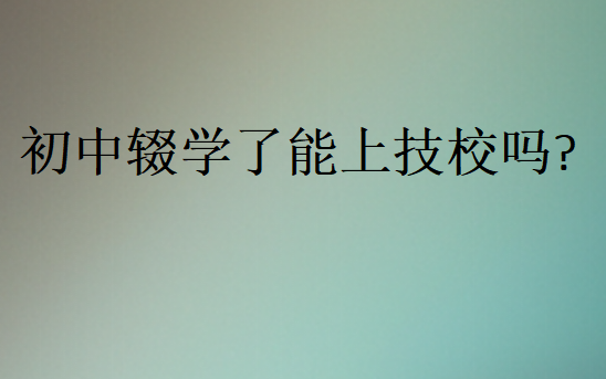 初中輟學了能上技校嗎
