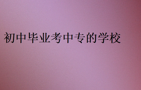 初中畢業(yè)考中專的學(xué)校