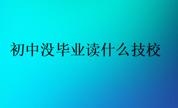 初中沒畢業(yè)讀什么技校