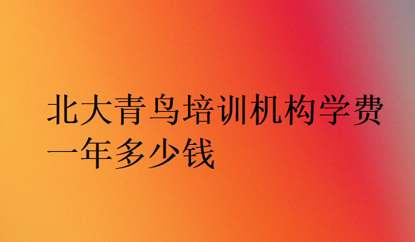 北大青鳥學(xué)校收費(fèi)一覽表