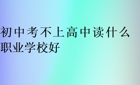 初中考不上高中讀什么職業(yè)學(xué)校好