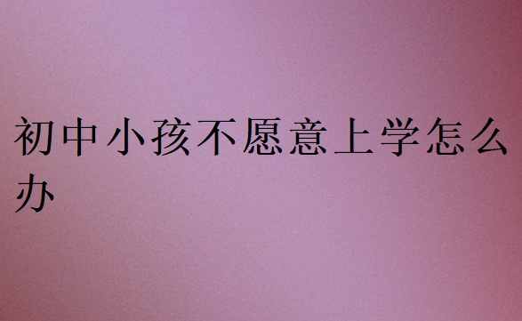 初中小孩不愿意上學(xué)能干啥