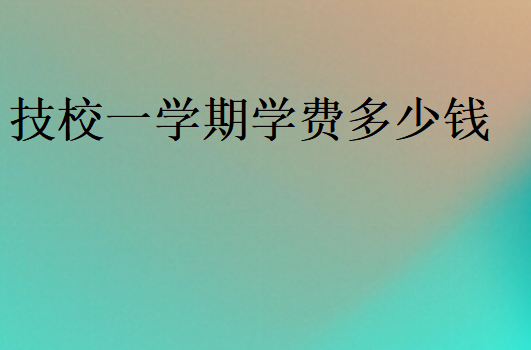 技校一學(xué)期學(xué)費(fèi)多少錢