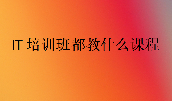 IT培訓(xùn)班都教什么課程