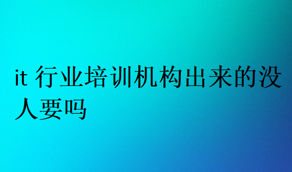 it行業(yè)培訓(xùn)機(jī)構(gòu)出來的沒人要嗎