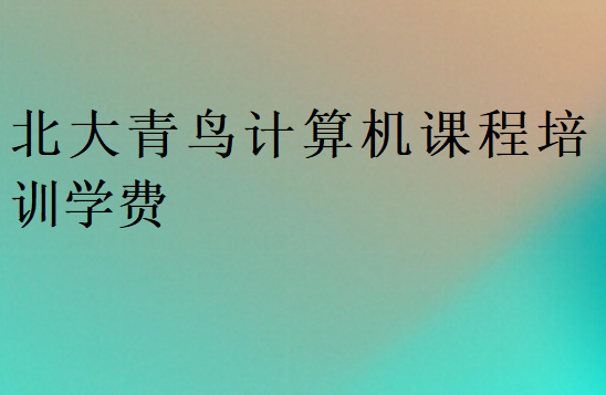 北大青鳥計(jì)算機(jī)課程培訓(xùn)學(xué)費(fèi)