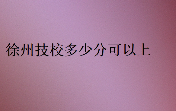 徐州技校多少分可以上