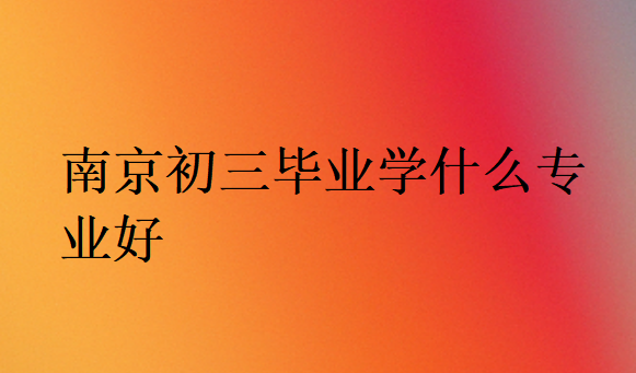南京初三畢業(yè)學(xué)什么專業(yè)好