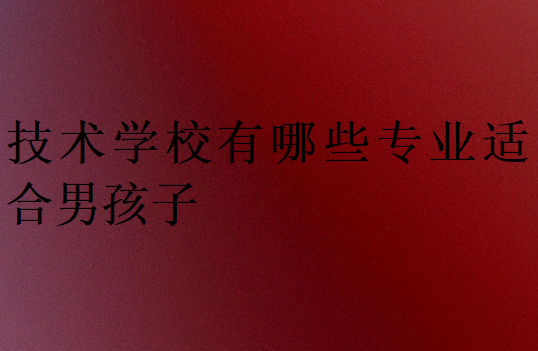 技術(shù)學(xué)校有哪些專(zhuān)業(yè)適合男孩子