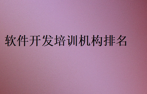 軟件開發(fā)培訓(xùn)機(jī)構(gòu)排名